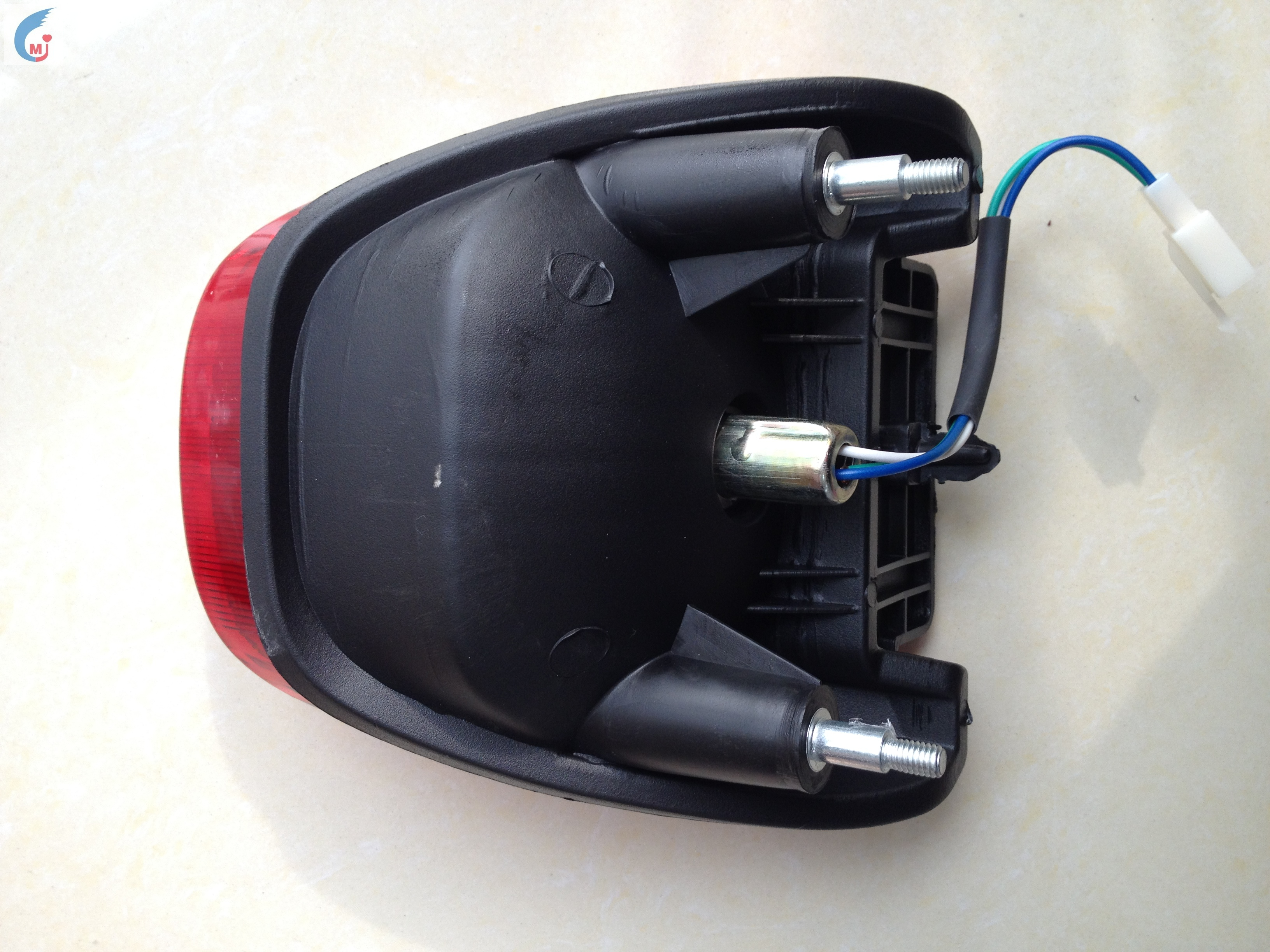 Lámpara Winker para motocicleta con respaldo negro