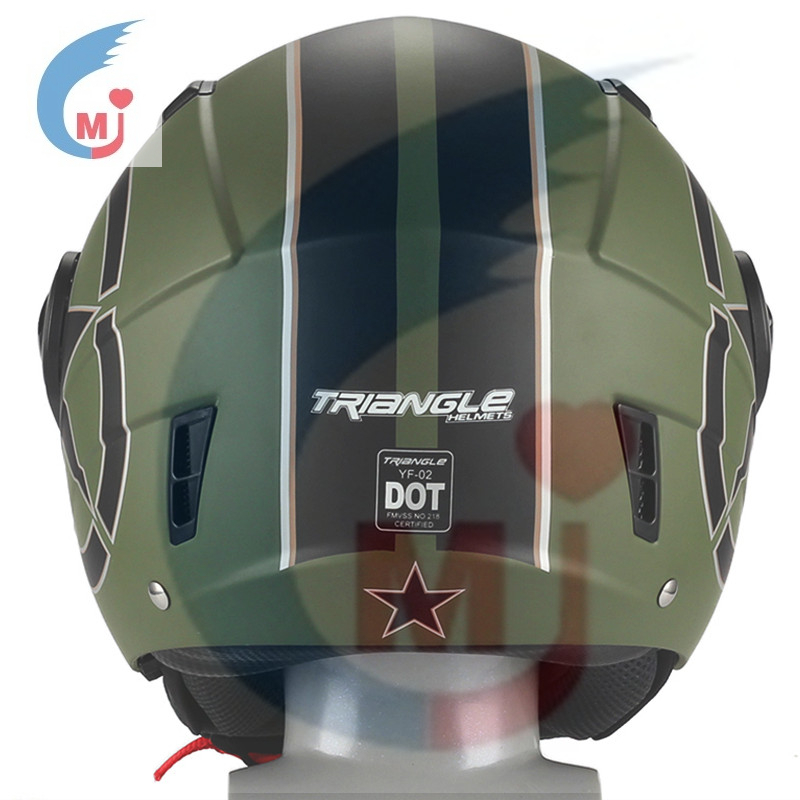 Nuevo modelo de accesorios de motocicleta casco integral de color verde para motocicleta