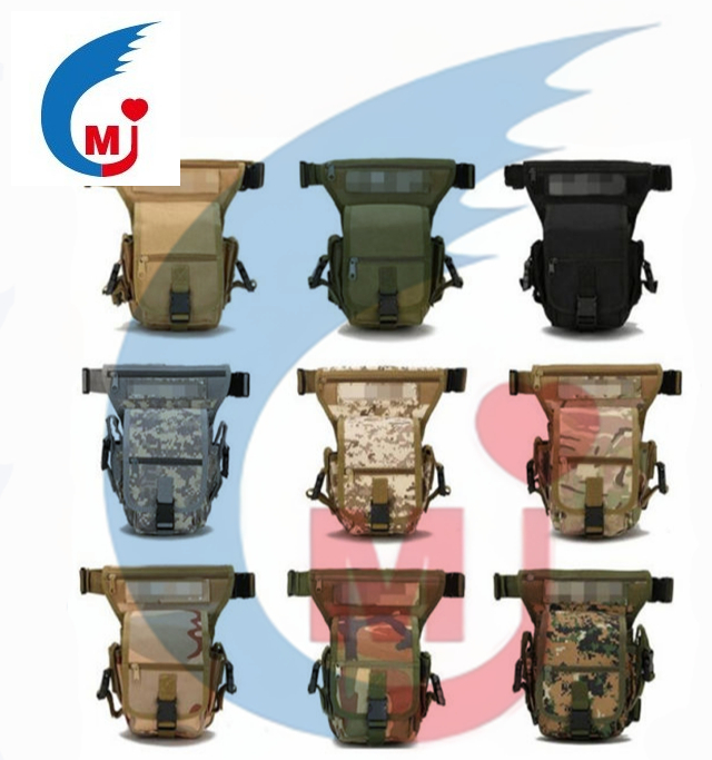 Bolso táctico de la pierna de la gota de la motocicleta militar multifuncional de Camo al aire libre de 9-Colors